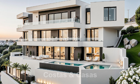 Exclusieve moderne villa met panoramisch uitzicht te koop in La Cala Golf, Mijas, Costa del Sol 798922