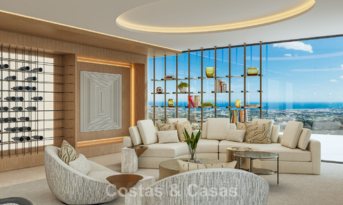 Luxe designervilla met panoramisch zeezicht te koop in een gated golfresort in Marbella - Benahavis 799036