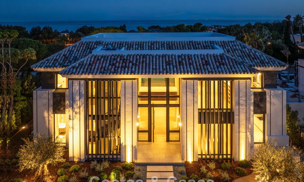 Nieuwe, moderne, architectonische villa met adembenemend zeezicht te koop op Marbella’s Golden Mile 799289