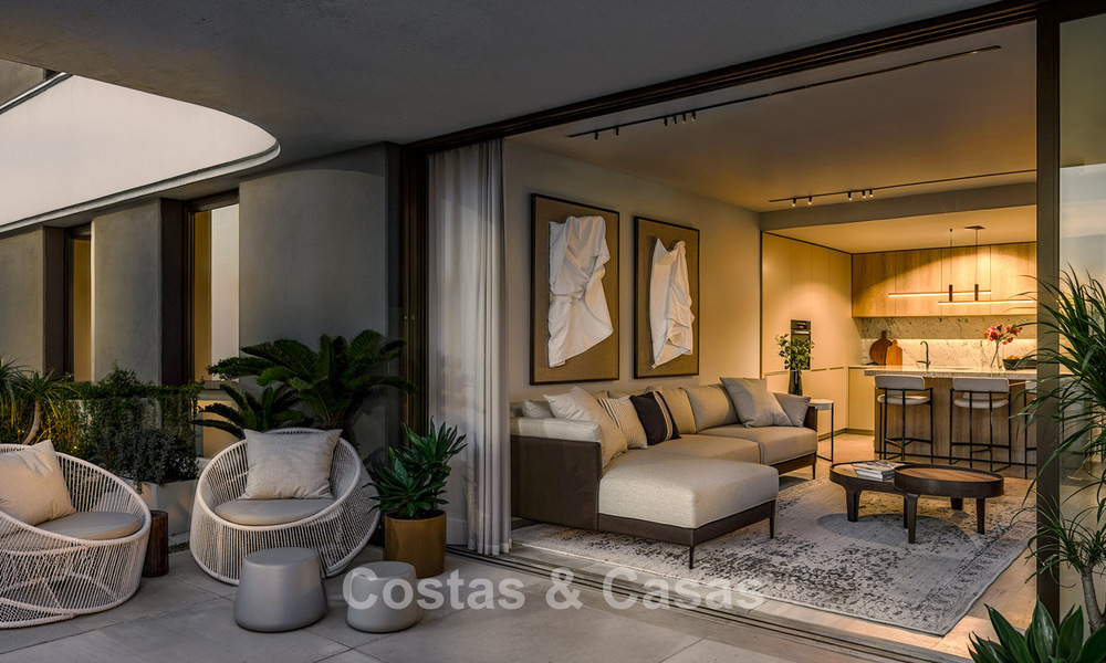 Lancering! Modernistische nieuwbouwappartementen met zeezicht te koop in het centrum van Estepona 799529