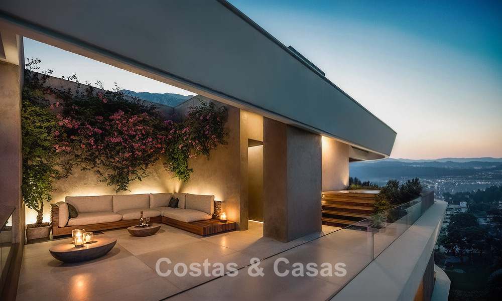 Lancering! Modernistische nieuwbouwappartementen met zeezicht te koop in het centrum van Estepona 799541