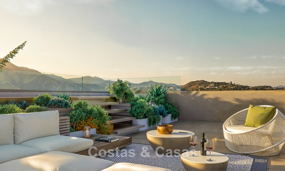 Lancering! Modernistische nieuwbouwappartementen met zeezicht te koop in het centrum van Estepona 799545