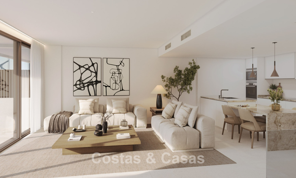 Moderne nieuwbouwhuizen met berg- en zeezicht te koop in een resort-stijl complex in Fuengirola, Costa del Sol 799589