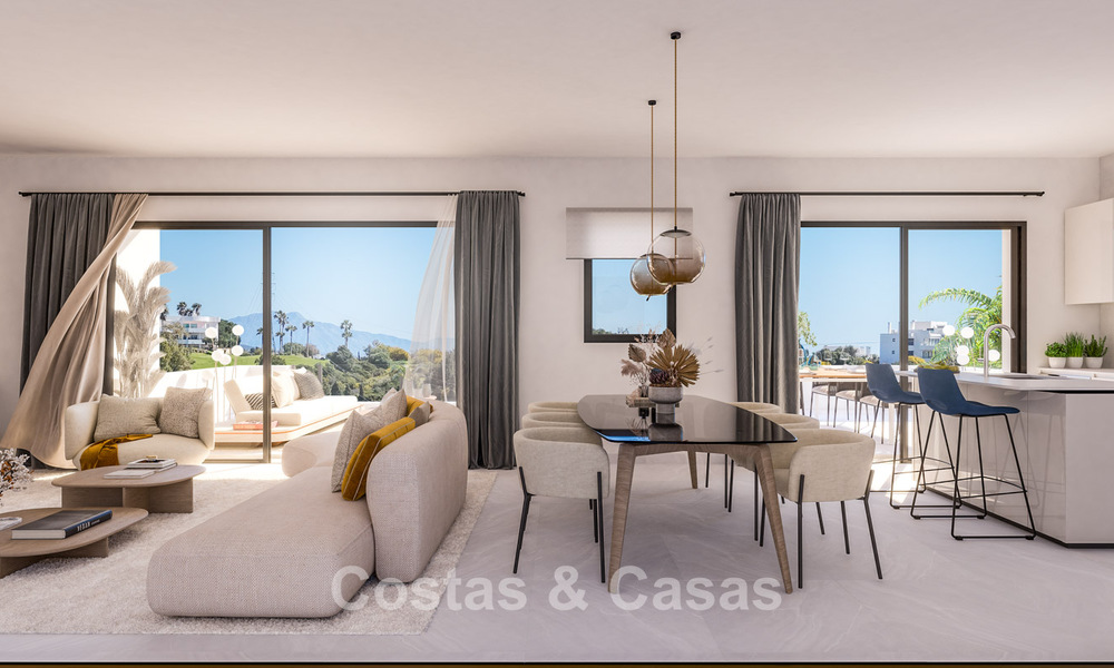 Lancering! Nieuwe, eigentijdse rijhuizen te koop in een begeerde golfomgeving van Estepona 800559