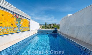 Hoogwaardig duplex penthouse te koop in een felbegeerd golfcomplex in Nueva Andalucia, Marbella 800994 