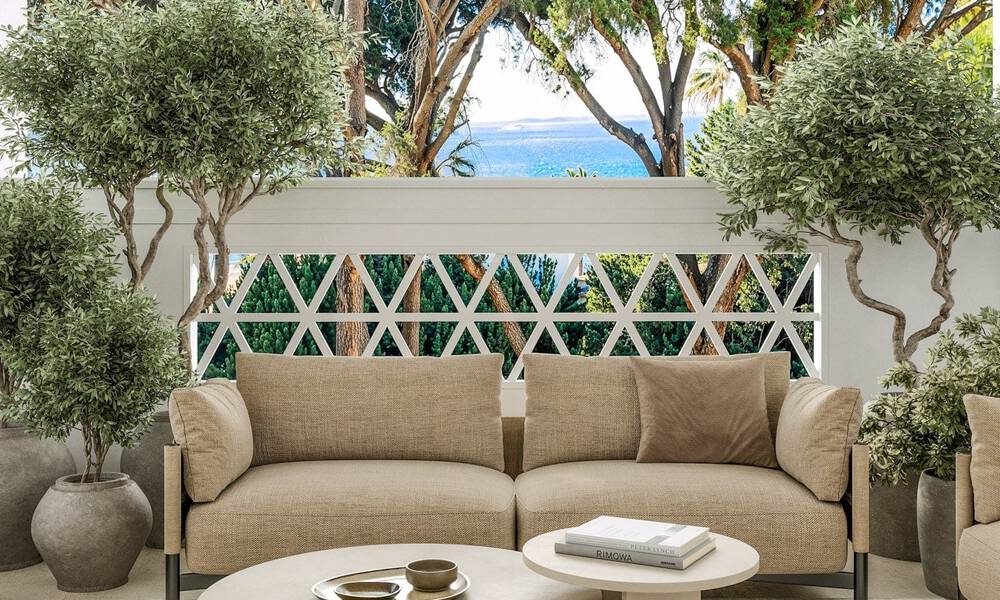 Gerenoveerd luxe appartement met zeezicht te koop in Playas del Duque in Puerto Banus, Marbella 801655