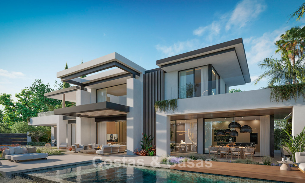 3 gloednieuwe luxevilla’s te koop op loopafstand van het strand en voorzieningen in San Pedro, Marbella 801620