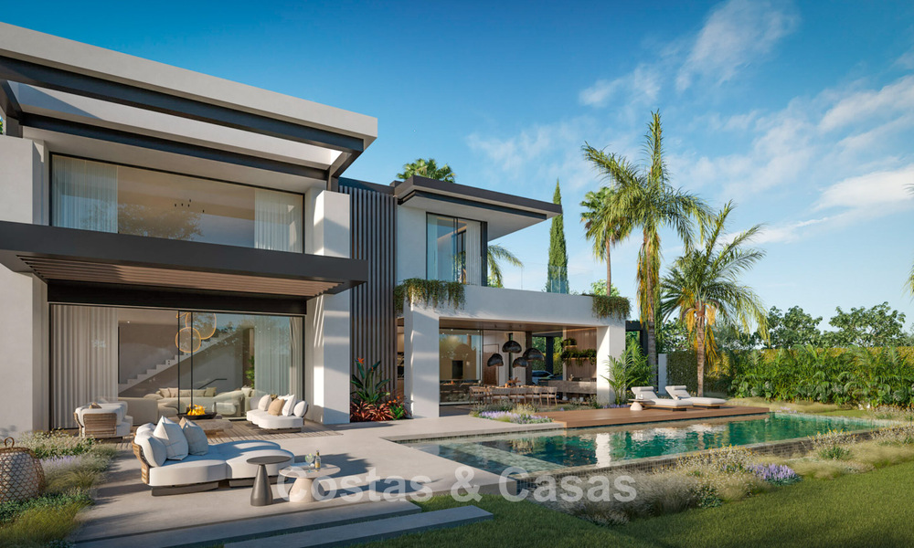 3 gloednieuwe luxevilla’s te koop op loopafstand van het strand en voorzieningen in San Pedro, Marbella 801622
