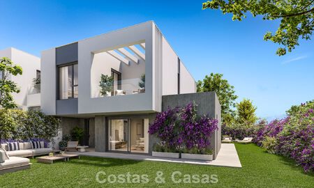 Moderne halfvrijstaande villa te koop op loopafstand van het strand in Elviria, Marbella 801846