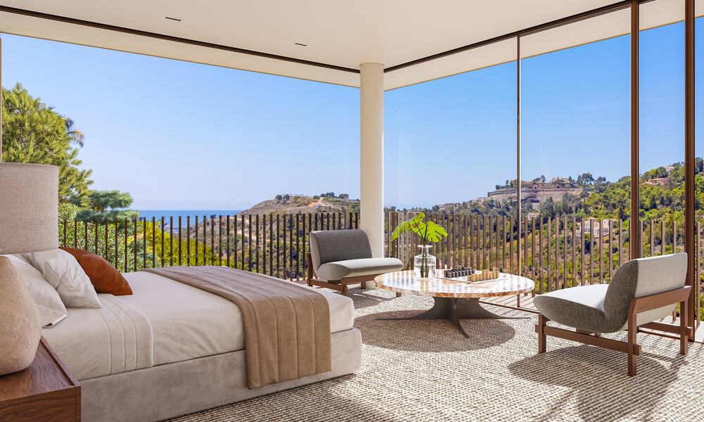 Geavanceerde designvilla met panoramisch zeezicht te koop in El Madroñal, Marbella - Benahavis 801872