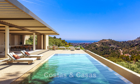 Geavanceerde designvilla met panoramisch zeezicht te koop in El Madroñal, Marbella - Benahavis 801882