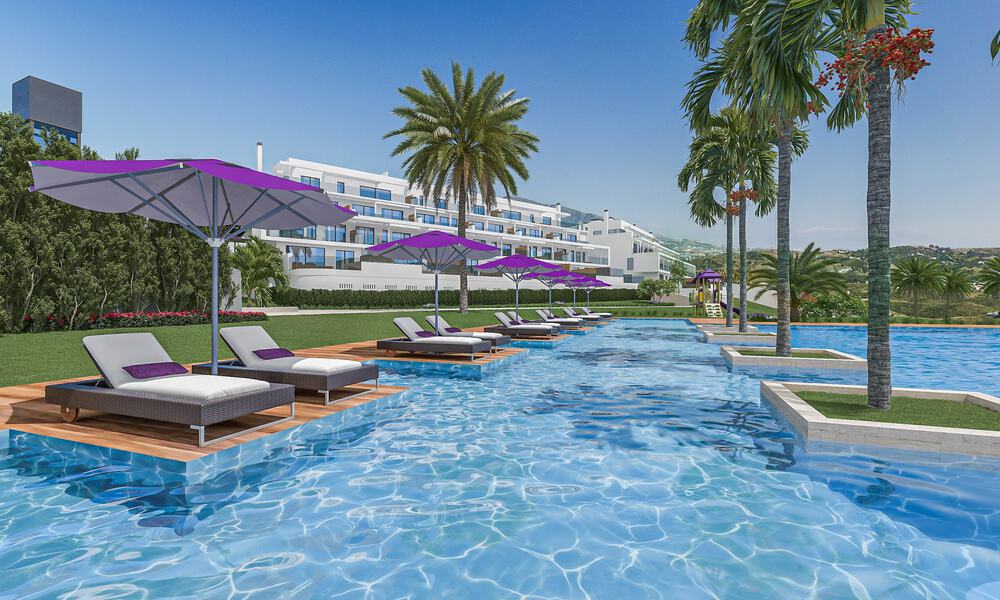 Modern hoekappartement in een exclusief boetiekresort met panoramisch zeezicht nabij La Cala de Mijas, Costa del Sol 802147