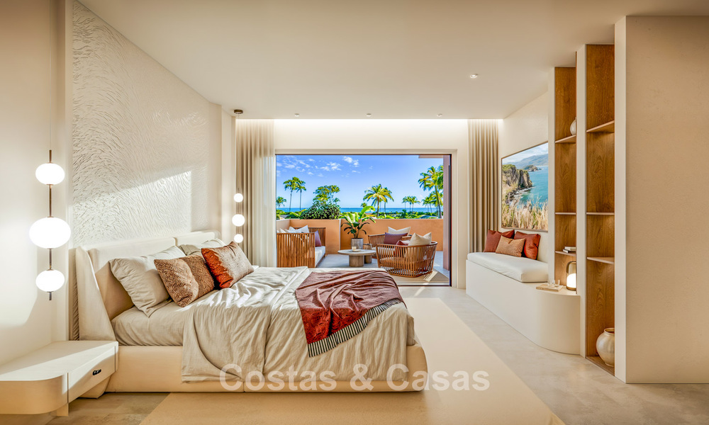 Gemoderniseerd strandappartement met onbelemmerd panoramisch zeezicht te koop, New Golden Mile, Marbella - Estepona 802516