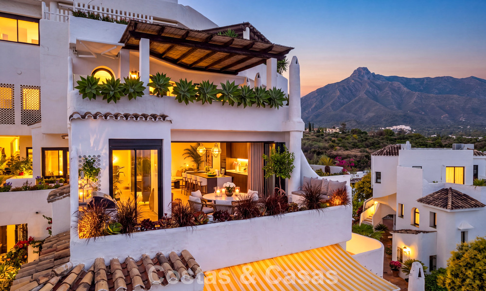 Luxueus gerenoveerd appartement met zeezicht te koop in een gated community op de Golden Mile in Marbella 802834