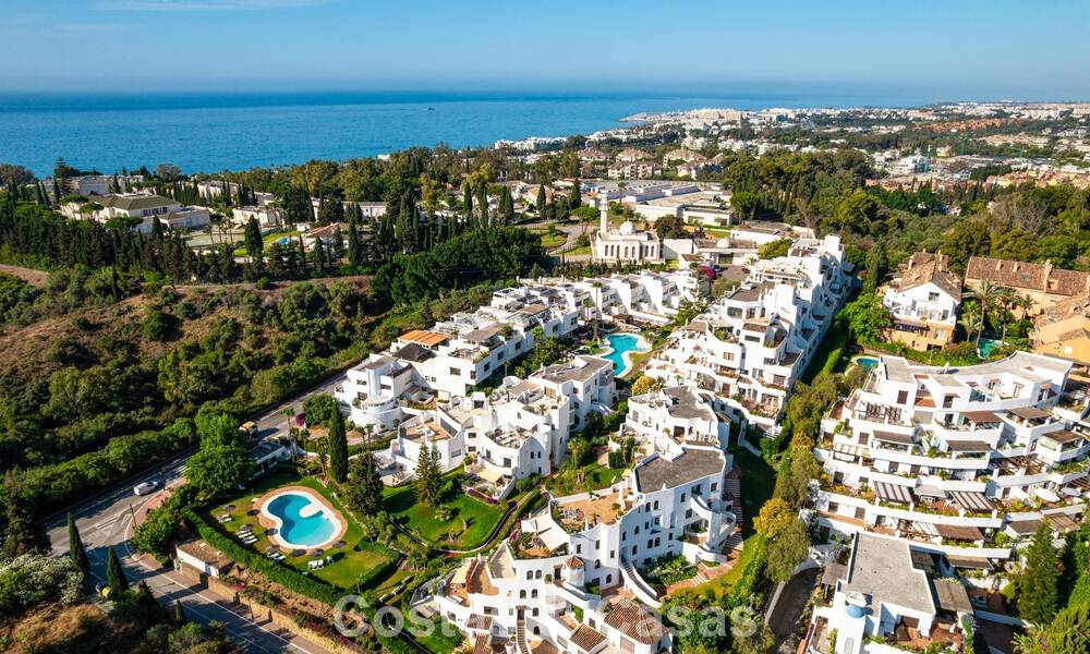 Luxueus gerenoveerd appartement met zeezicht te koop in een gated community op de Golden Mile in Marbella 802856