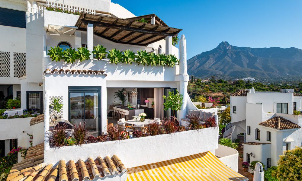 Luxueus gerenoveerd appartement met zeezicht te koop in een gated community op de Golden Mile in Marbella 802858