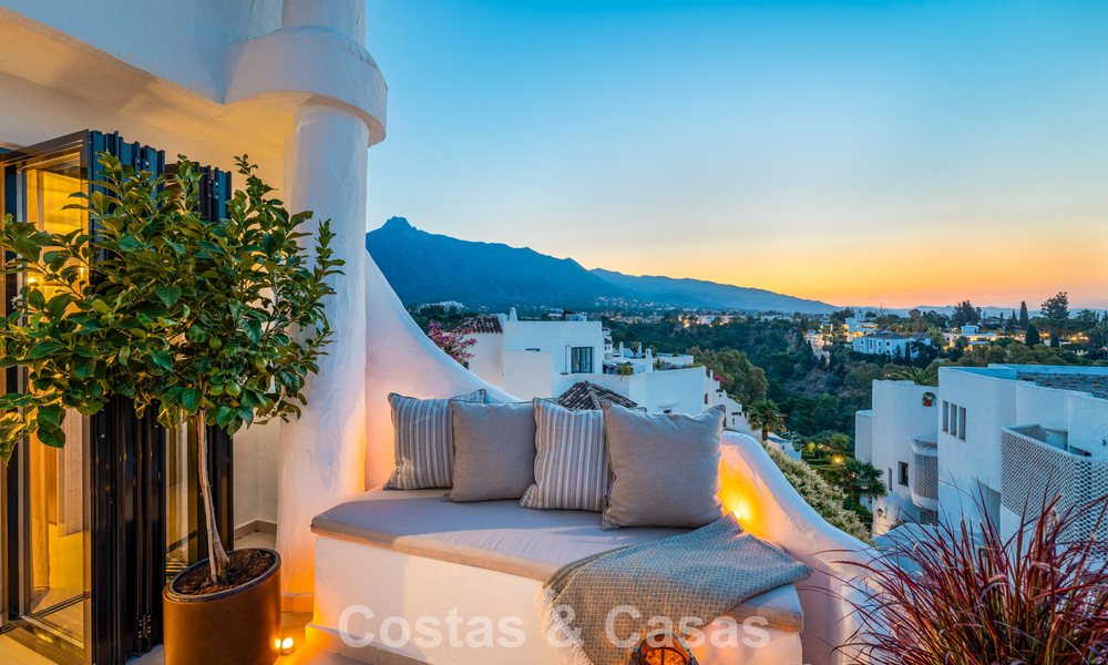 Luxueus gerenoveerd appartement met zeezicht te koop in een gated community op de Golden Mile in Marbella 802859