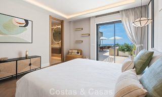 Exclusief, modern duplex penthouse met panoramisch zeezicht te koop in Nueva Andalucia, Marbella 803090 