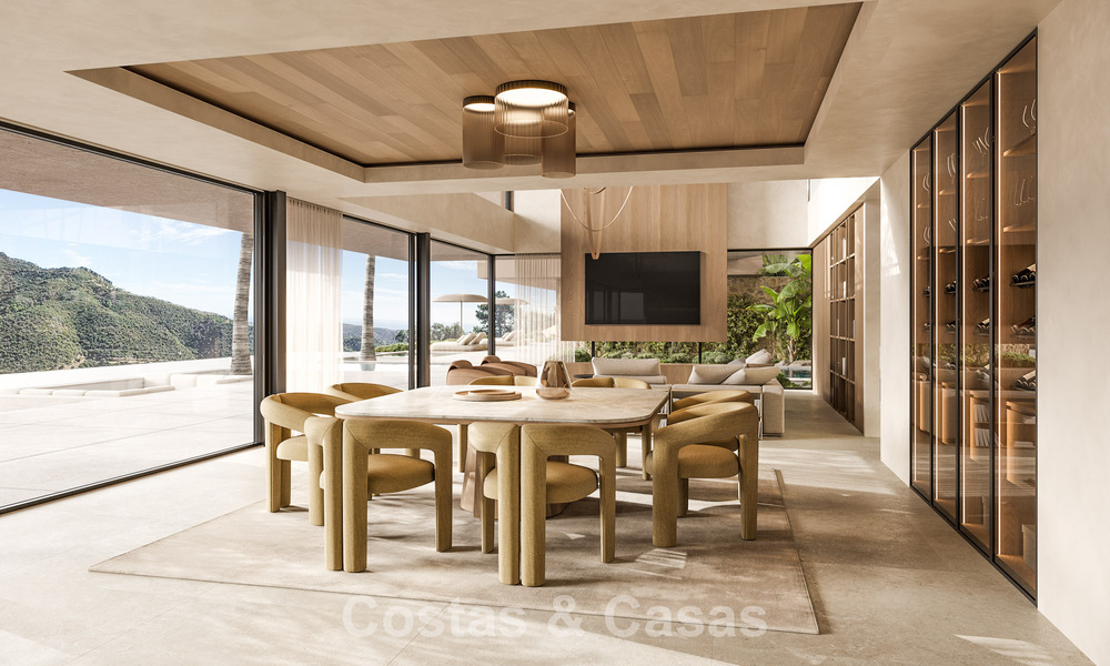 Gesofisticeerde designvilla met panoramisch zeezicht te koop in de heuvels van Marbella - Benahavis 804101