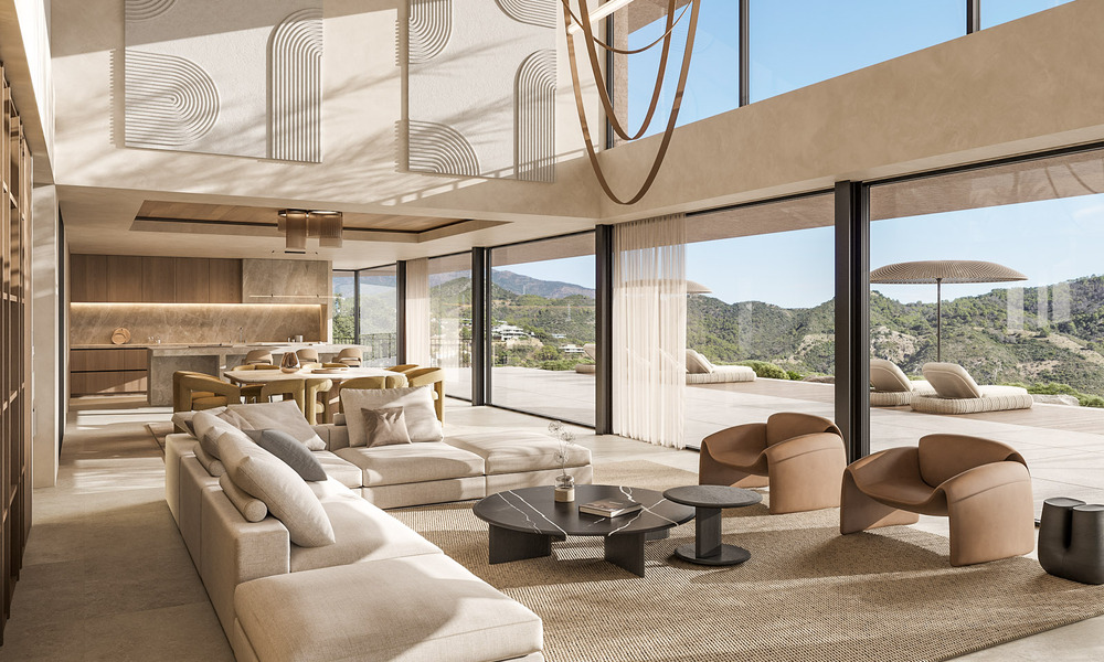 Gesofisticeerde designvilla met panoramisch zeezicht te koop in de heuvels van Marbella - Benahavis 804102