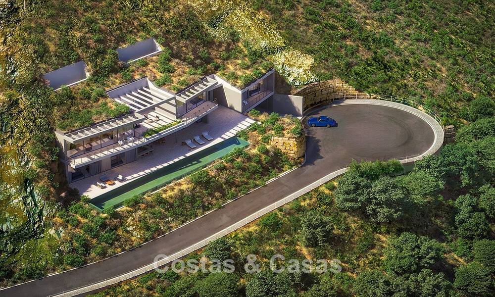 Architectonische designvilla met panoramisch berg- en zeezicht te koop in Marbella - Benahavis 804107