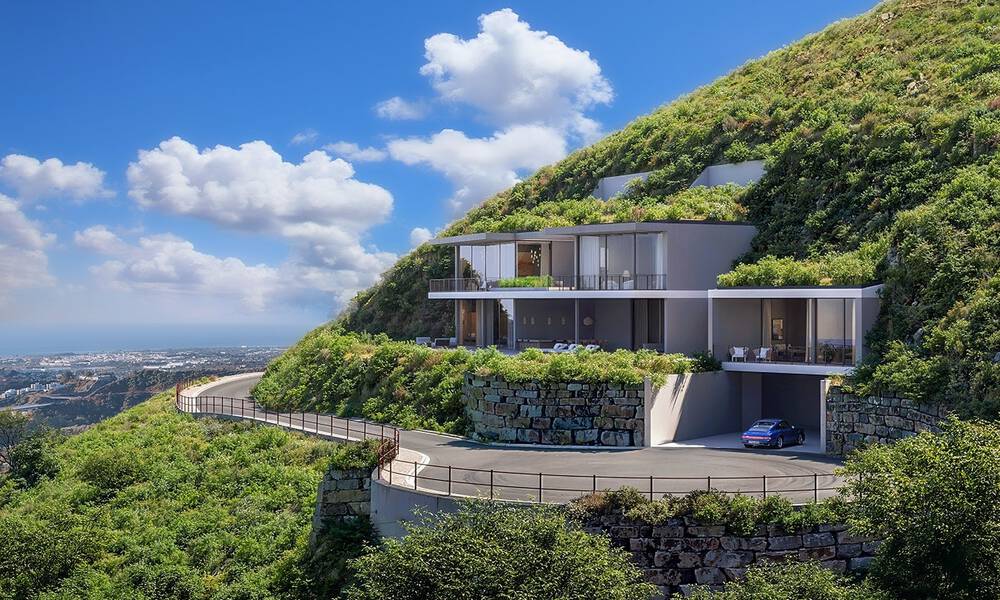 Architectonische designvilla met panoramisch berg- en zeezicht te koop in Marbella - Benahavis 804108