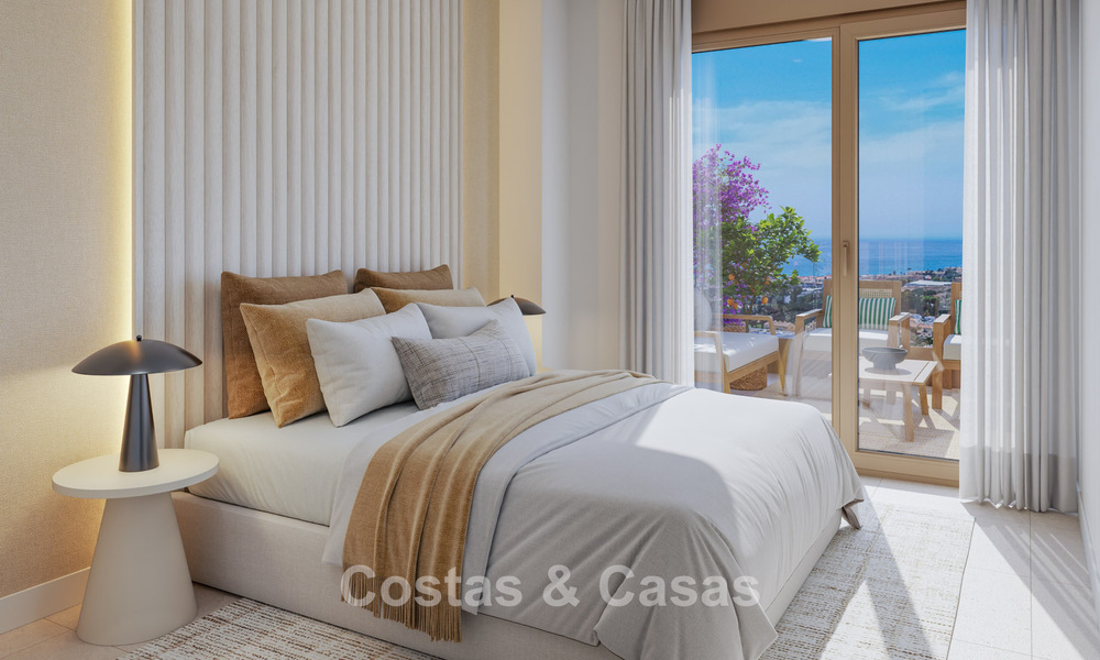 Luxe nieuwbouwappartementen met panoramisch zeezicht te koop in La Cala de Mijas, Costa del Sol 804600