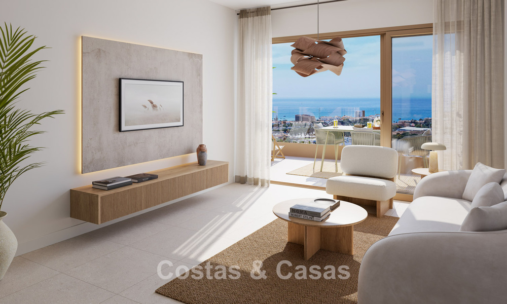 Luxe nieuwbouwappartementen met panoramisch zeezicht te koop in La Cala de Mijas, Costa del Sol 804613