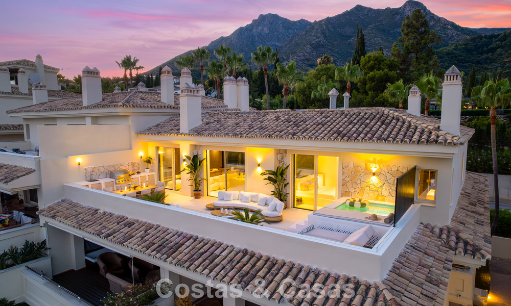 Luxueus, eigentijd gerenoveerd penthouse met panoramisch zeezicht te koop in Sierra Blanca op de Golden Mile, Marbella 804800