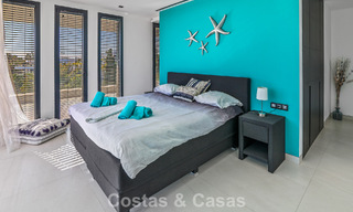 Exclusieve eigentijdse villa met panoramisch zeezicht te koop in Los Flamingos een 5* golfresort in Marbella - Benahavis 804778 