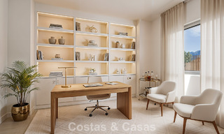Gloednieuw, modern luxe duplex penthouse met zwembad en zeezicht te koop aan de golfbaan in Oost-Marbella 806382 