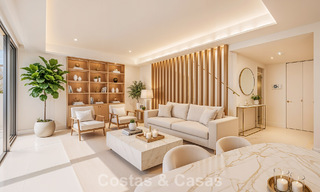 Gloednieuw, modern luxe duplex penthouse met zwembad en zeezicht te koop aan de golfbaan in Oost-Marbella 806385 