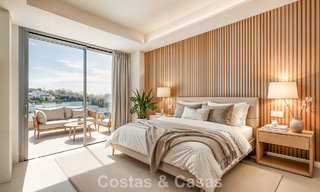 Gloednieuw, modern luxe duplex penthouse met zwembad en zeezicht te koop aan de golfbaan in Oost-Marbella 806386 
