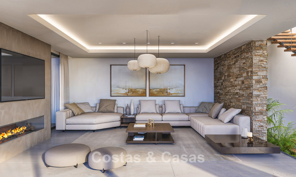 Grensverleggende designvilla met spectaculair zeezicht te koop in een exclusief golfresort in de heuvels van Marbella - Benahavis 806647