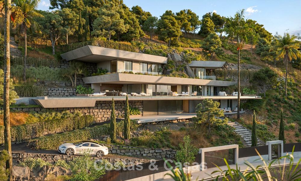 Grensverleggende designvilla met spectaculair zeezicht te koop in een exclusief golfresort in de heuvels van Marbella - Benahavis 806651