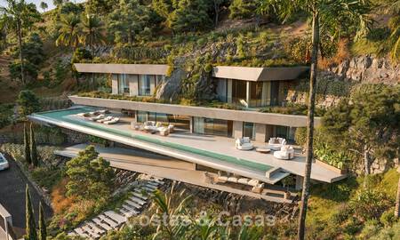 Grensverleggende designvilla met spectaculair zeezicht te koop in een exclusief golfresort in de heuvels van Marbella - Benahavis 806652