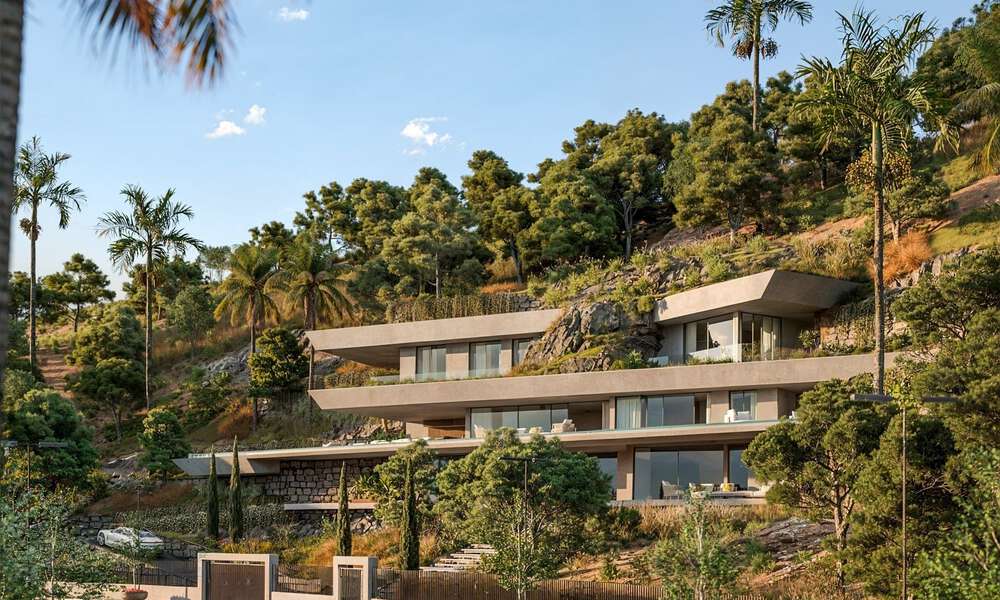 Grensverleggende designvilla met spectaculair zeezicht te koop in een exclusief golfresort in de heuvels van Marbella - Benahavis 806653