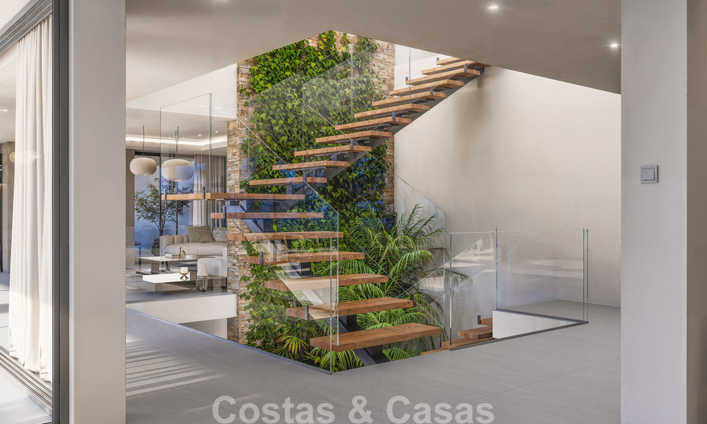 Grensverleggende designvilla met spectaculair zeezicht te koop in een exclusief golfresort in de heuvels van Marbella - Benahavis 806657