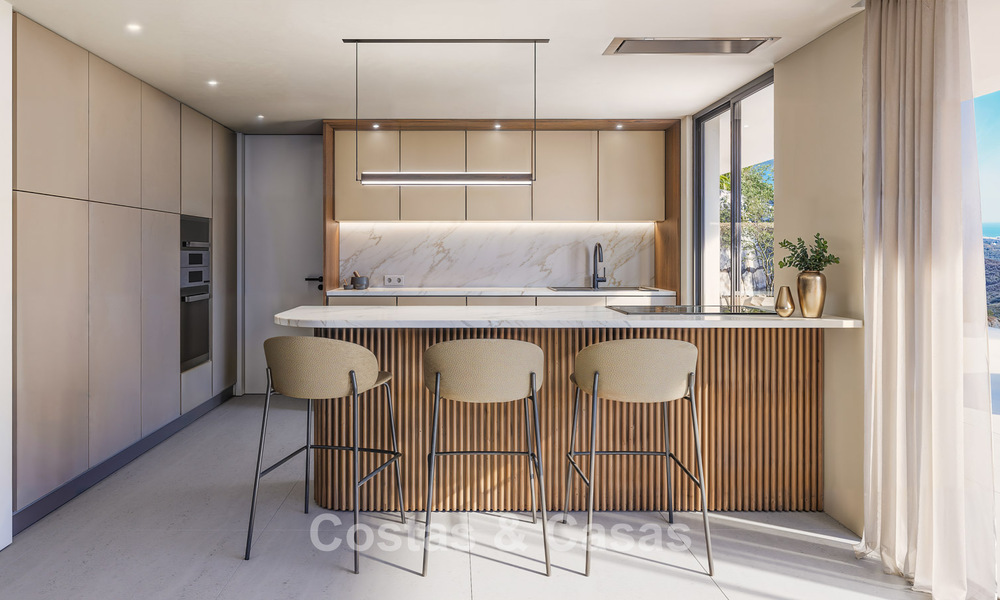 Grensverleggende designvilla met spectaculair zeezicht te koop in een exclusief golfresort in de heuvels van Marbella - Benahavis 806659