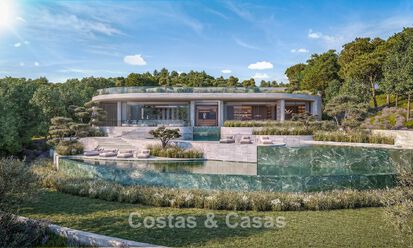 Vooruitstrevende designvilla met adembenemend golf-en zeezicht te koop in La Reserva, Sotogrande 806970