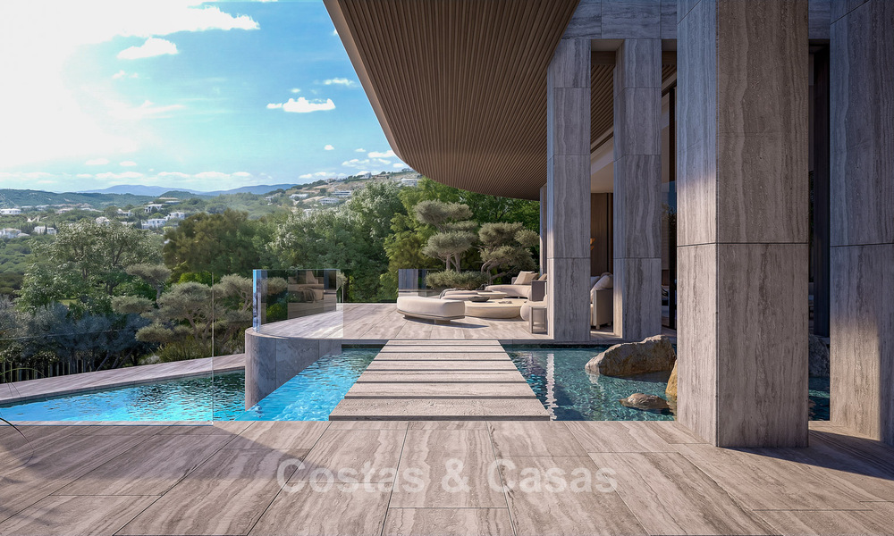Vooruitstrevende designvilla met adembenemend golf-en zeezicht te koop in La Reserva, Sotogrande 806972