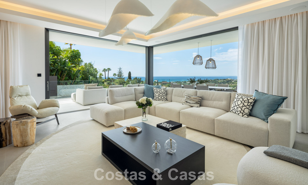 Gloednieuwe, ultramoderne luxevilla met panoramisch zeezicht te koop aan de oostkant van Marbella centrum 807459