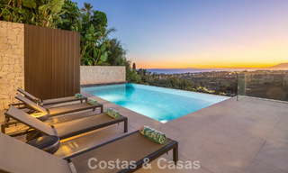 Gloednieuwe, ultramoderne luxevilla met panoramisch zeezicht te koop aan de oostkant van Marbella centrum 807466 