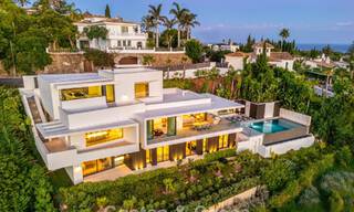 Gloednieuwe, ultramoderne luxevilla met panoramisch zeezicht te koop aan de oostkant van Marbella centrum 807468 