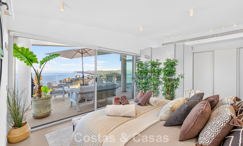 Exclusief hoekpenthouse met panoramisch zeezicht te koop in El Higueron Resort, Benalmadena, Costa del Sol 807408