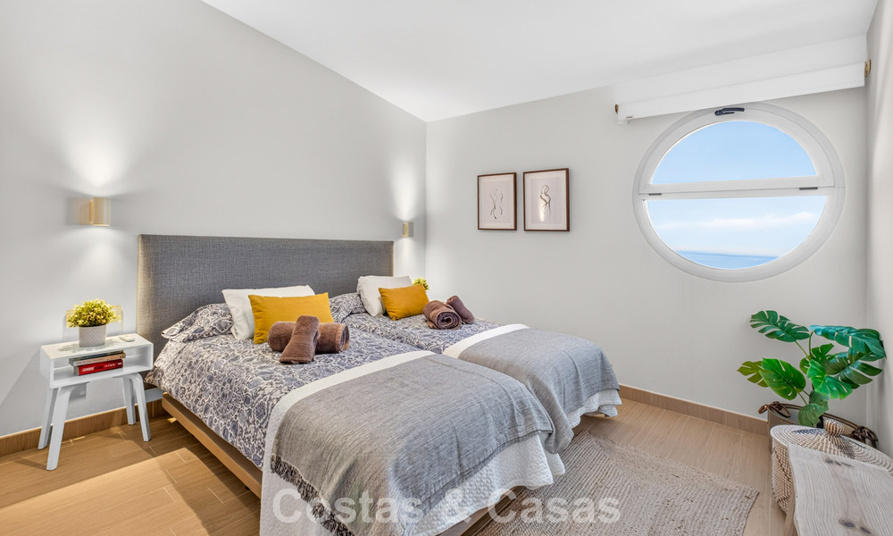 Exclusief hoekpenthouse met panoramisch zeezicht te koop in El Higueron Resort, Benalmadena, Costa del Sol 807414