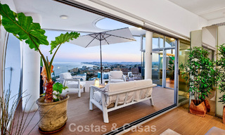 Exclusief hoekpenthouse met panoramisch zeezicht te koop in El Higueron Resort, Benalmadena, Costa del Sol 807422 