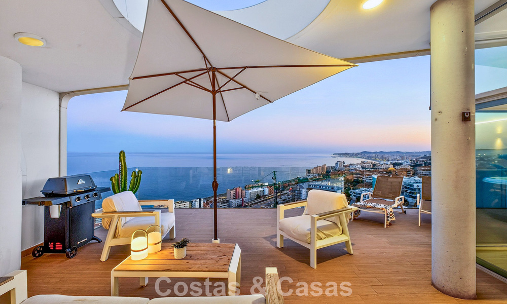 Exclusief hoekpenthouse met panoramisch zeezicht te koop in El Higueron Resort, Benalmadena, Costa del Sol 807426