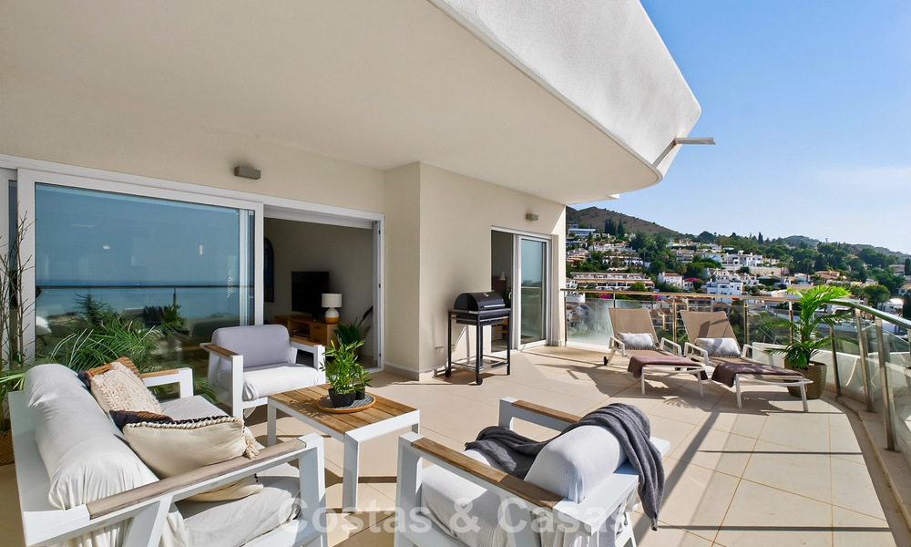 Stijlvol, top-floor, hoekappartement met adembenemend zeezicht te koop in El Higueron in Fuengirola, Costa del Sol 807534