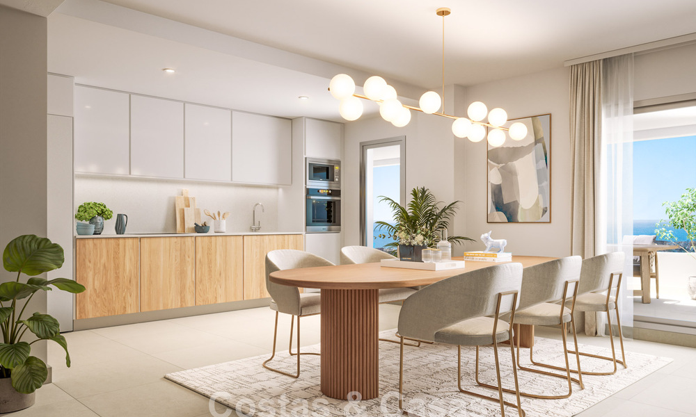 Nieuwe luxe appartementen met schitterend zeezicht te koop in La Cala de Mijas, Costa del Sol 807584